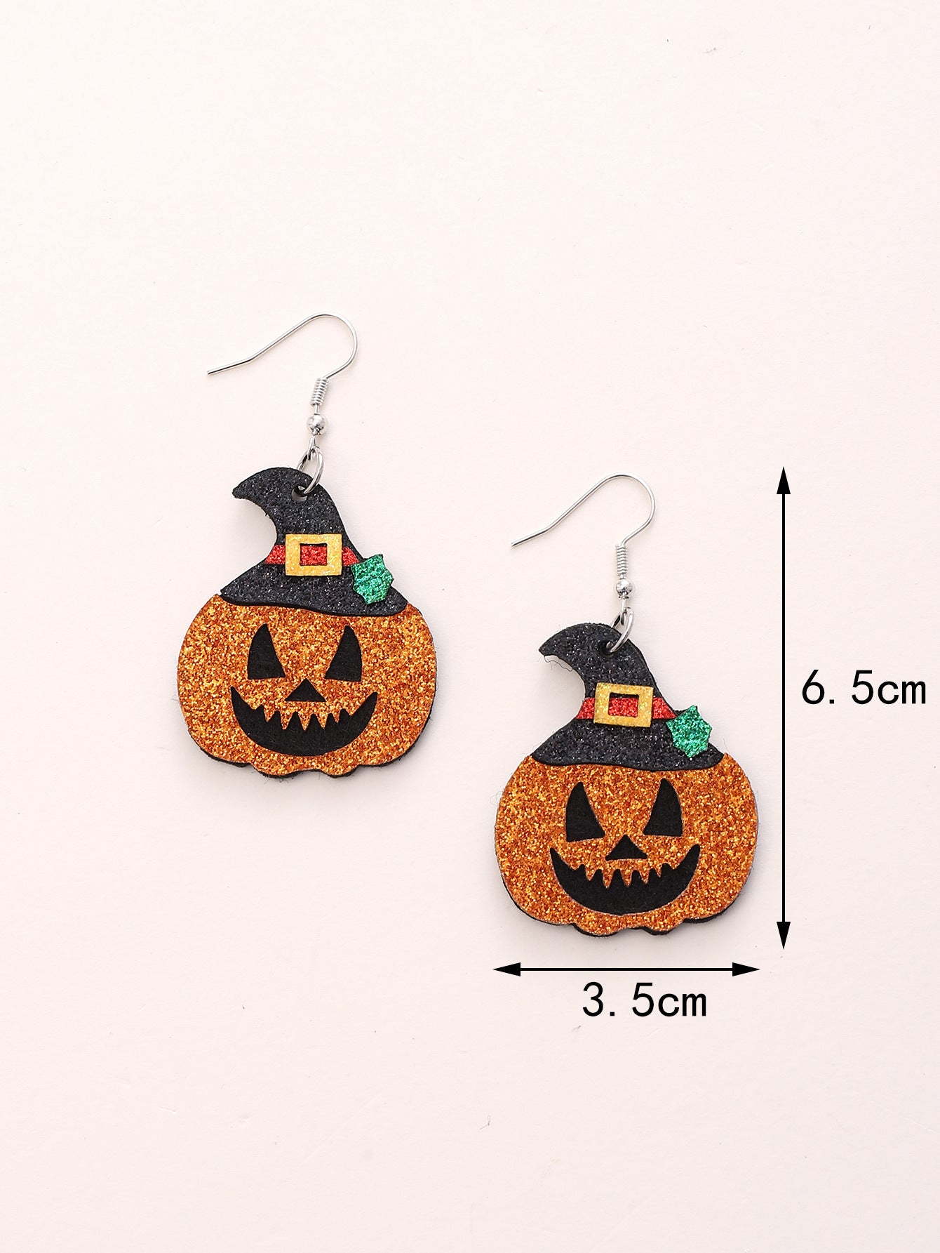 Women's Halloween Pumpkin Hat Multi-layer Handmade Frosted Earrings