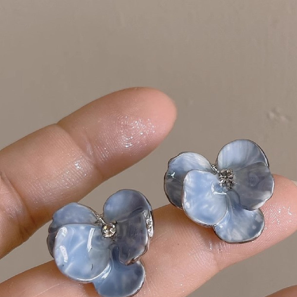 Women's Vintage Elegant Blue Flower Earrings