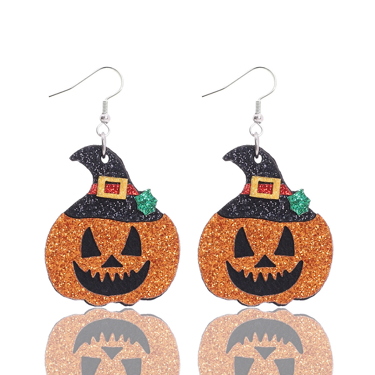 Women's Halloween Pumpkin Hat Multi-layer Handmade Frosted Earrings